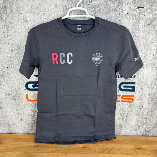 Light Use! Rapha RCC Cycle Club Men's Medium Grey Short Sleeve T-Shirt