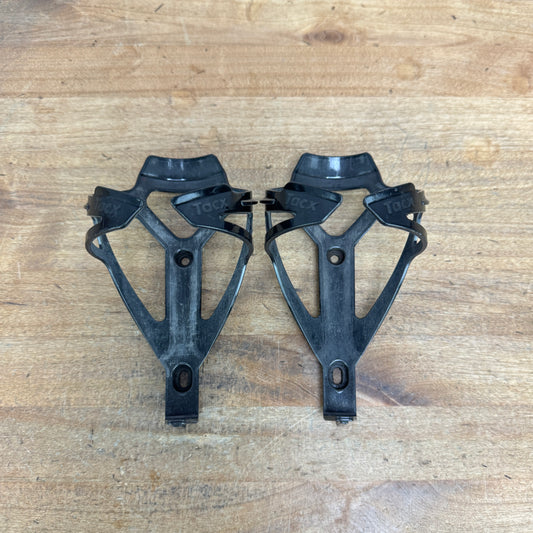 Tacx Deva Gloss Black Composite Bike Water Bottle Cage Pair 73g
