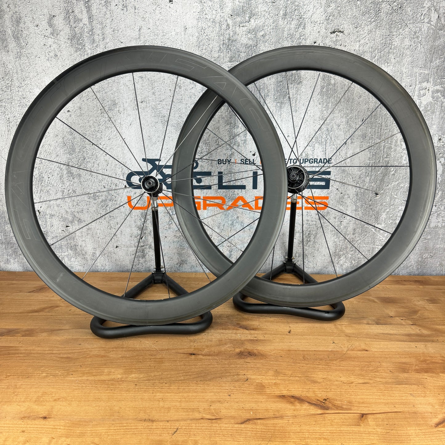 Easton EC90 Aero 55mm Carbon Tubular Wheelset 700c Rim Brake 1355g