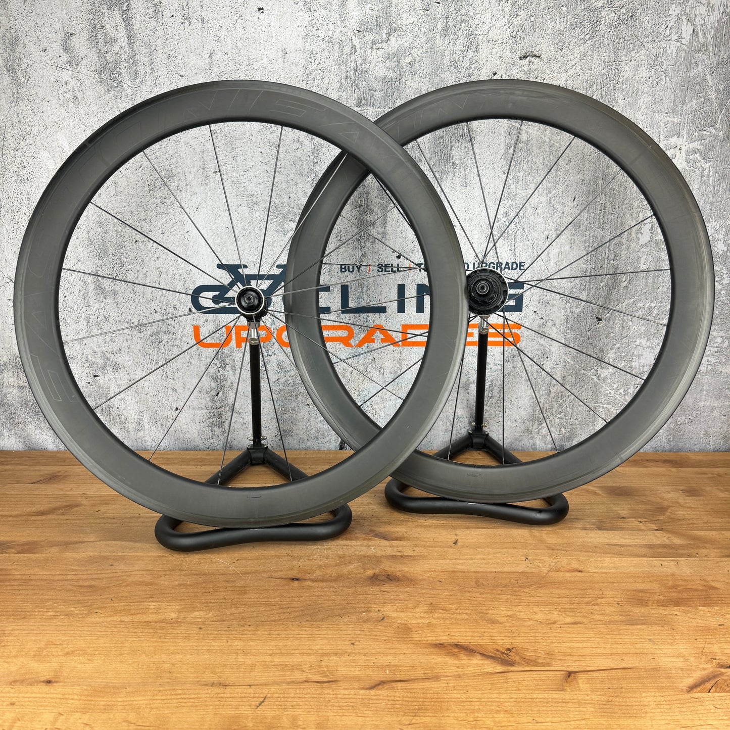 Easton EC90 Aero 55mm Carbon Tubular Wheelset 700c Rim Brake 1355g