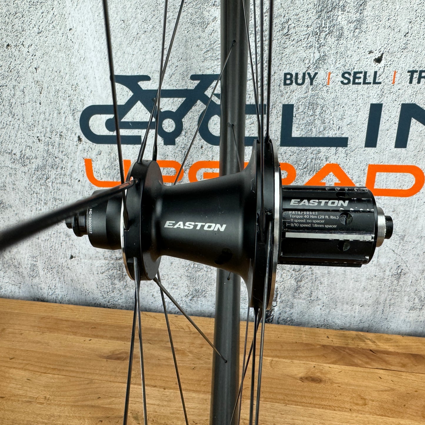 Easton EC90 Aero 55mm Carbon Tubular Wheelset 700c Rim Brake 1355g