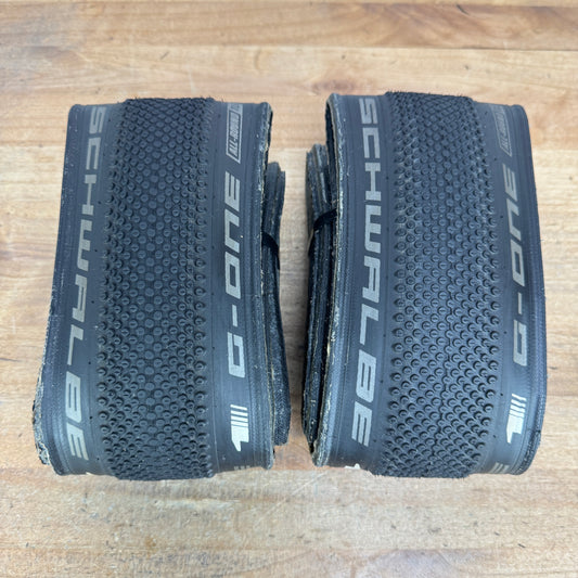 Low Mile! Schwalbe G-One Allround 700c x 35mm Tubeless Pair Bike Tires 841g