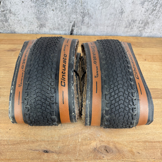 Low Mile Pirelli Cinturato Gravel M  650b x 50mm Tubeless Classic Tan Pair Tires
