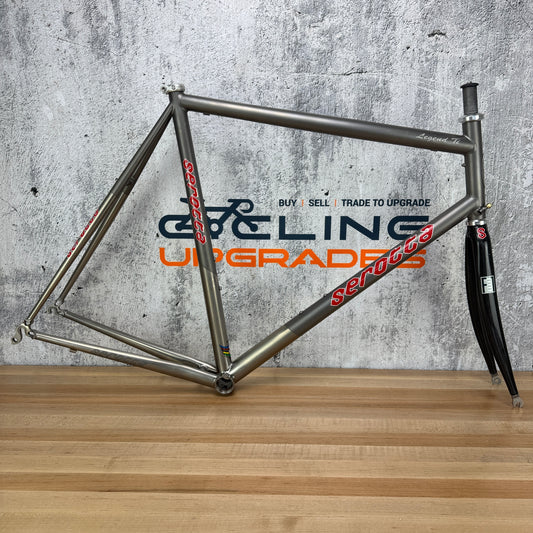 Vintage! Serotta Legend 58cm Rim Brake Titanium Frameset 700c F1 Carbon Fork