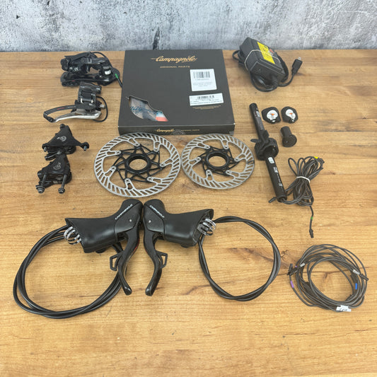 Campagnolo Super Record 12 EPS Disc Mini Groupset w/Wire kit and New Brake Lines