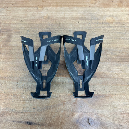 Low Mile! Elite Vico Carbon Pair Black Bike Water Bottle Cages 49g