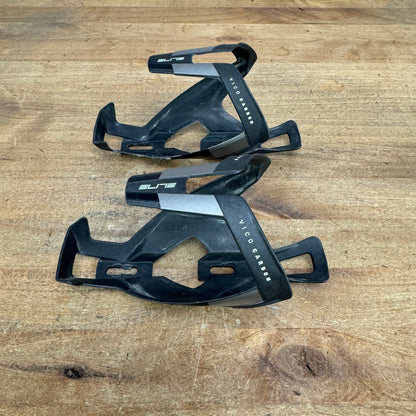 Low Mile! Elite Vico Carbon Pair Black Bike Water Bottle Cages 49g