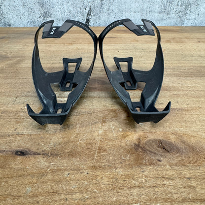 Low Mile! Elite Vico Carbon Pair Black Bike Water Bottle Cages 49g
