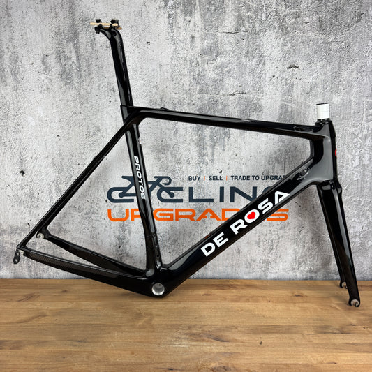 Low Mile! 2020 De Rosa Protos 55cm Rim Brake Carbon Frameset 700c 1729g