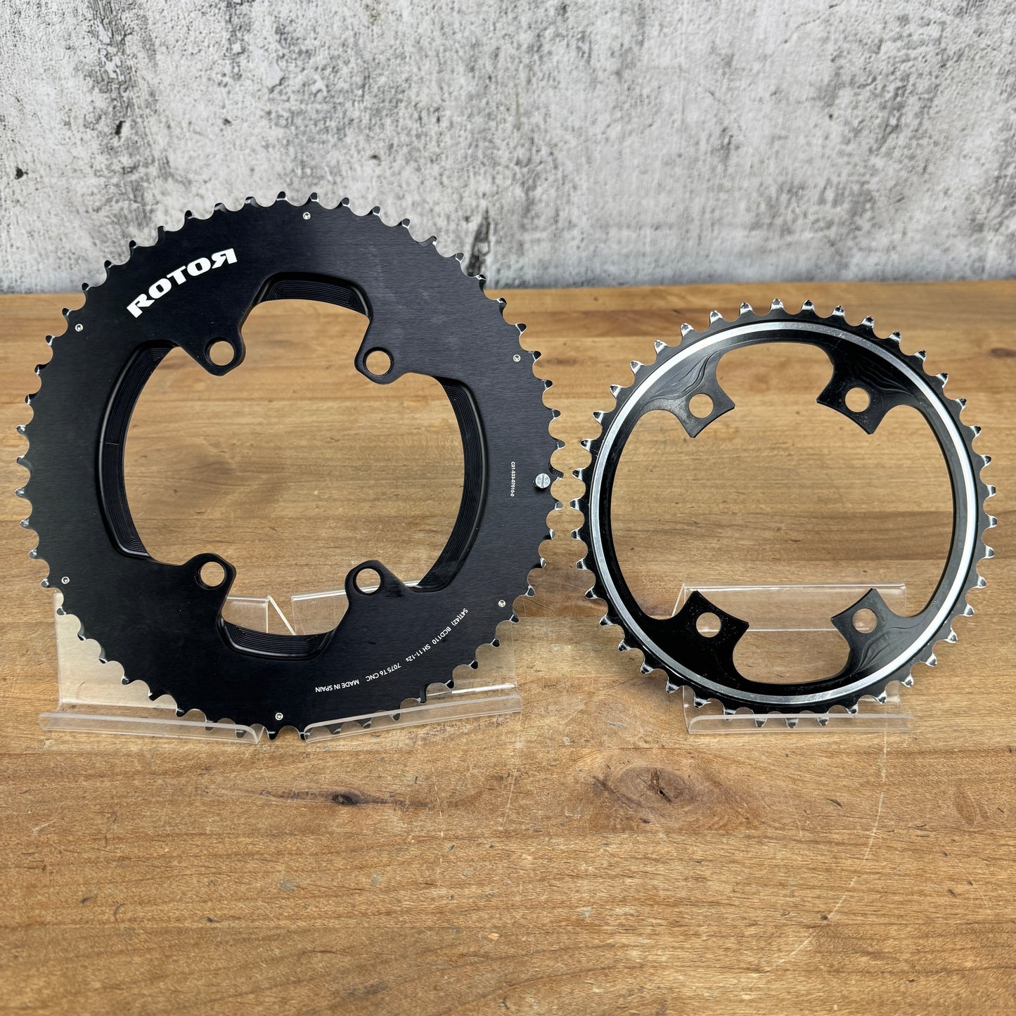 Low Mile! Rotor Aero 54/42t 11/12-Speed 4-Bolt 110 BCD Bike Chainring Set 182g