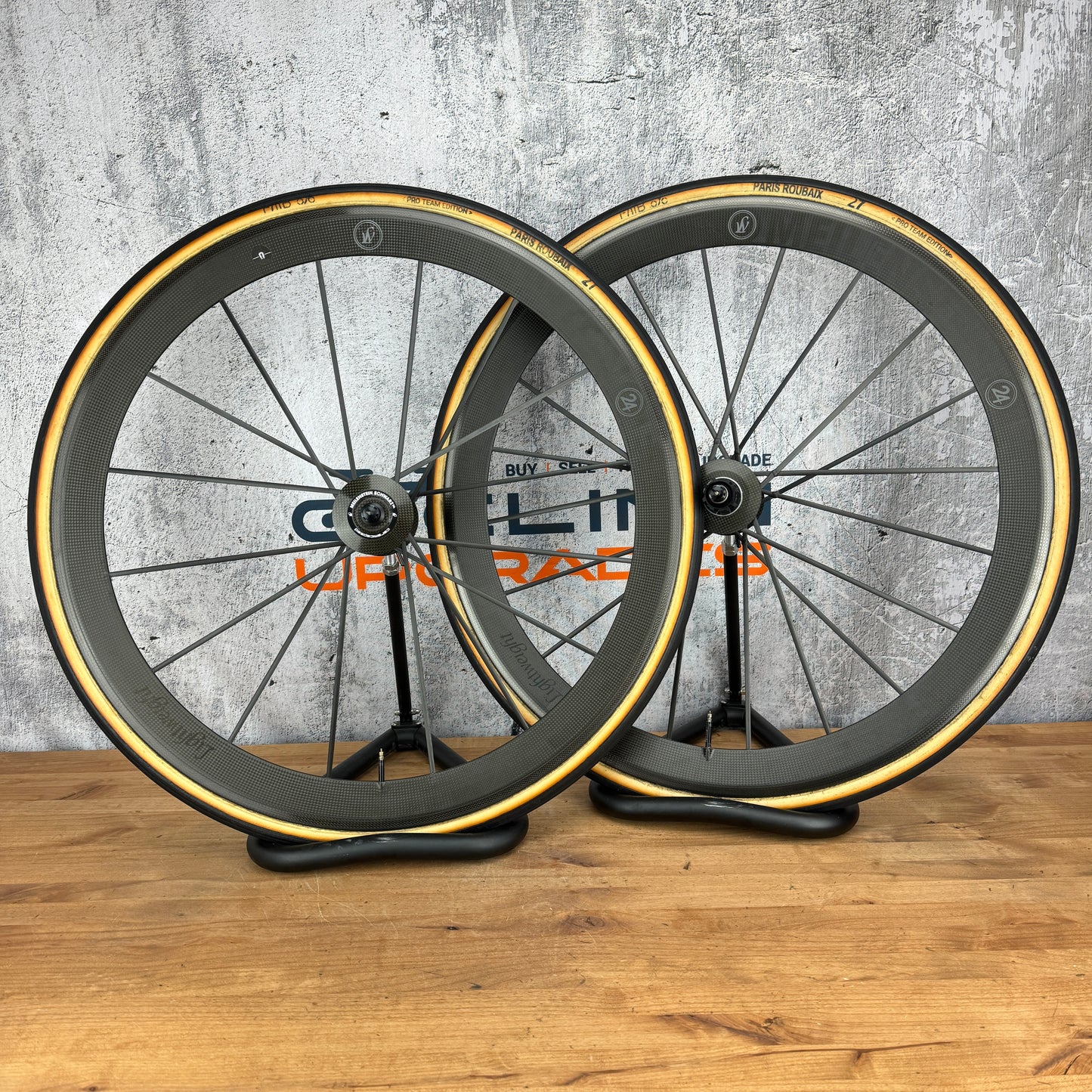 Lightweight Meilenstein Schwarz T 24E Carbon Tubular Wheelset 700c Rim Brake 1165g