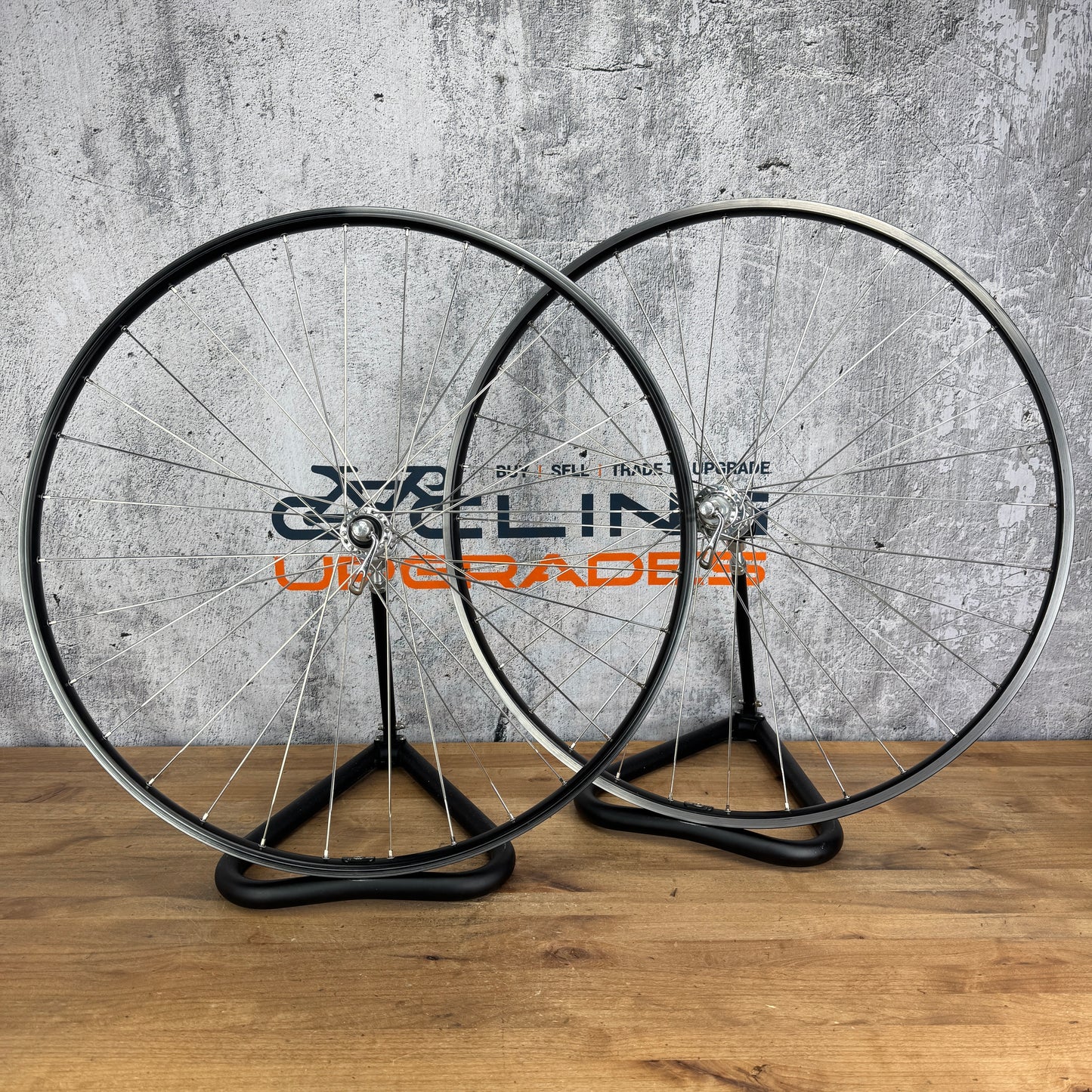 H Plus Son TB 14 Alloy Clincher Wheelset 700c Rim Brake Campagnolo Record Hubs