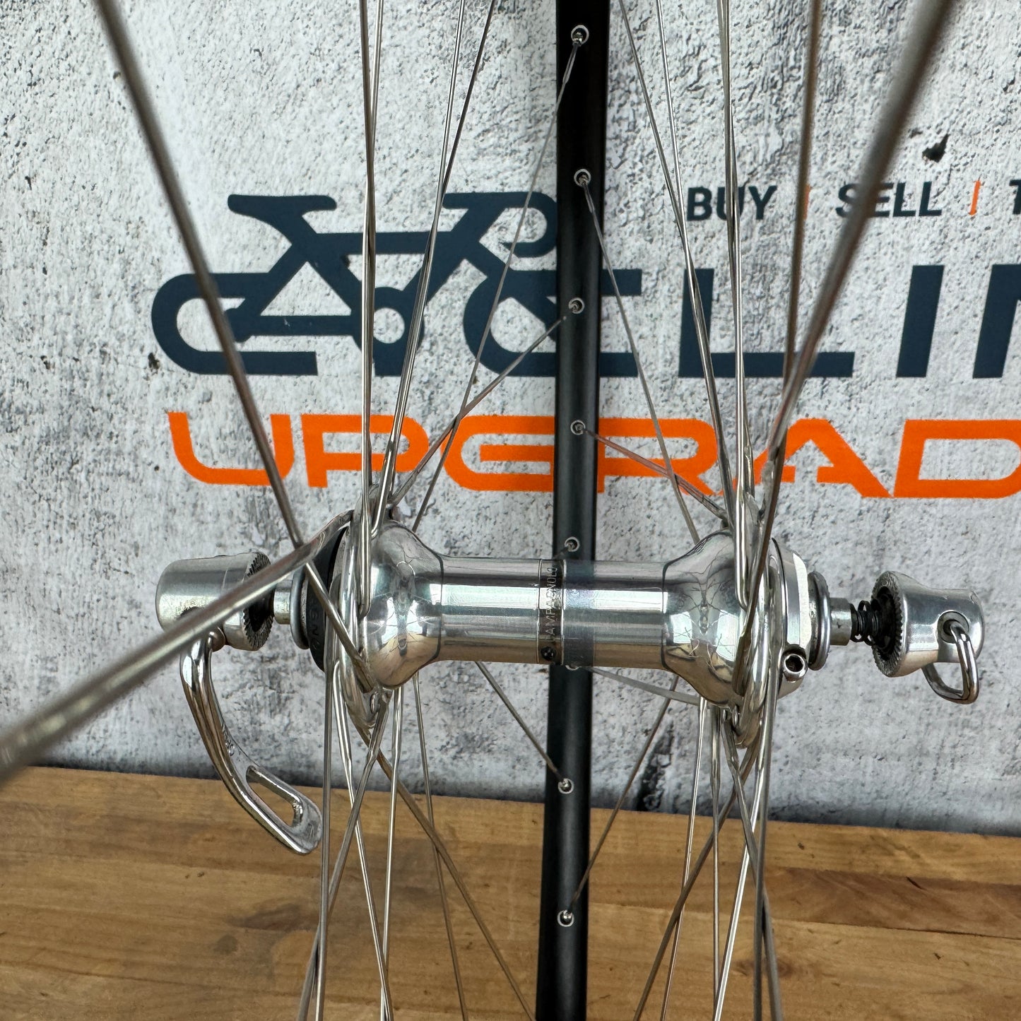 H Plus Son TB 14 Alloy Clincher Wheelset 700c Rim Brake Campagnolo Record Hubs