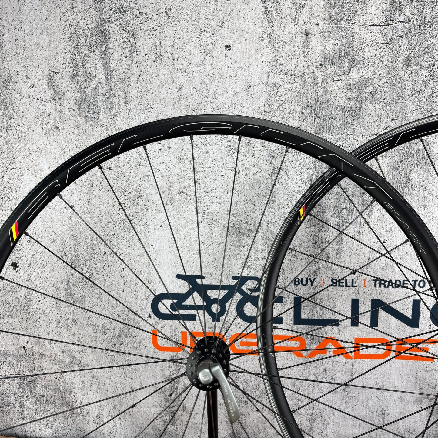 HED Belgium Black Alloy Clincher Wheelset 700c Rim Brake Powertap G2 Hub 1946g