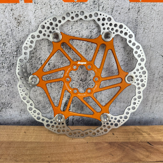 New! Hope Floating 200mm 6-Bolt Single Disc Brake Rotor Orange MSRP $70