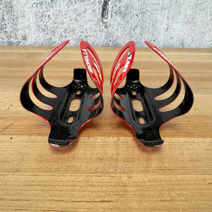Xlab Gorilla Cage Red Pair Carbon Bike Water Bottle Cages 79g