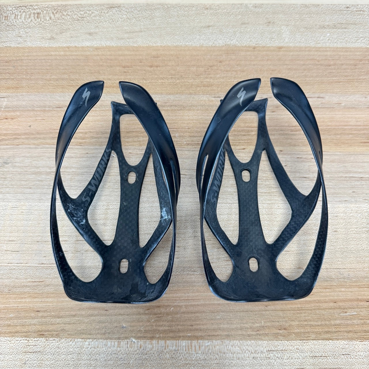 Specialized S-Works Carbon Rib Cage III Black Pair Bike Water Bottle Cages 47g
