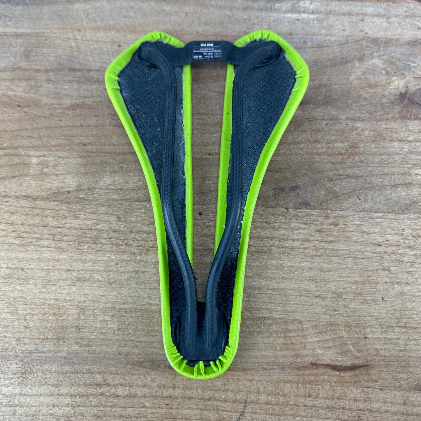 Ridden Once! Berk Dila Padded 7x9mm Carbon Rails 140mm Lime Green Saddle 102g