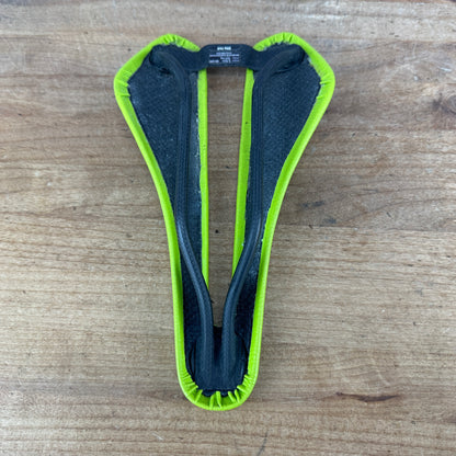 Ridden Once! Berk Dila Padded 7x9mm Carbon Rails 140mm Lime Green Saddle 102g