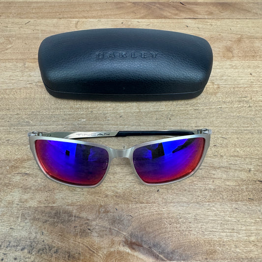 Oakley Tincan Titanium OO4082-08 Positive Blue Lens Sunglasses 32g
