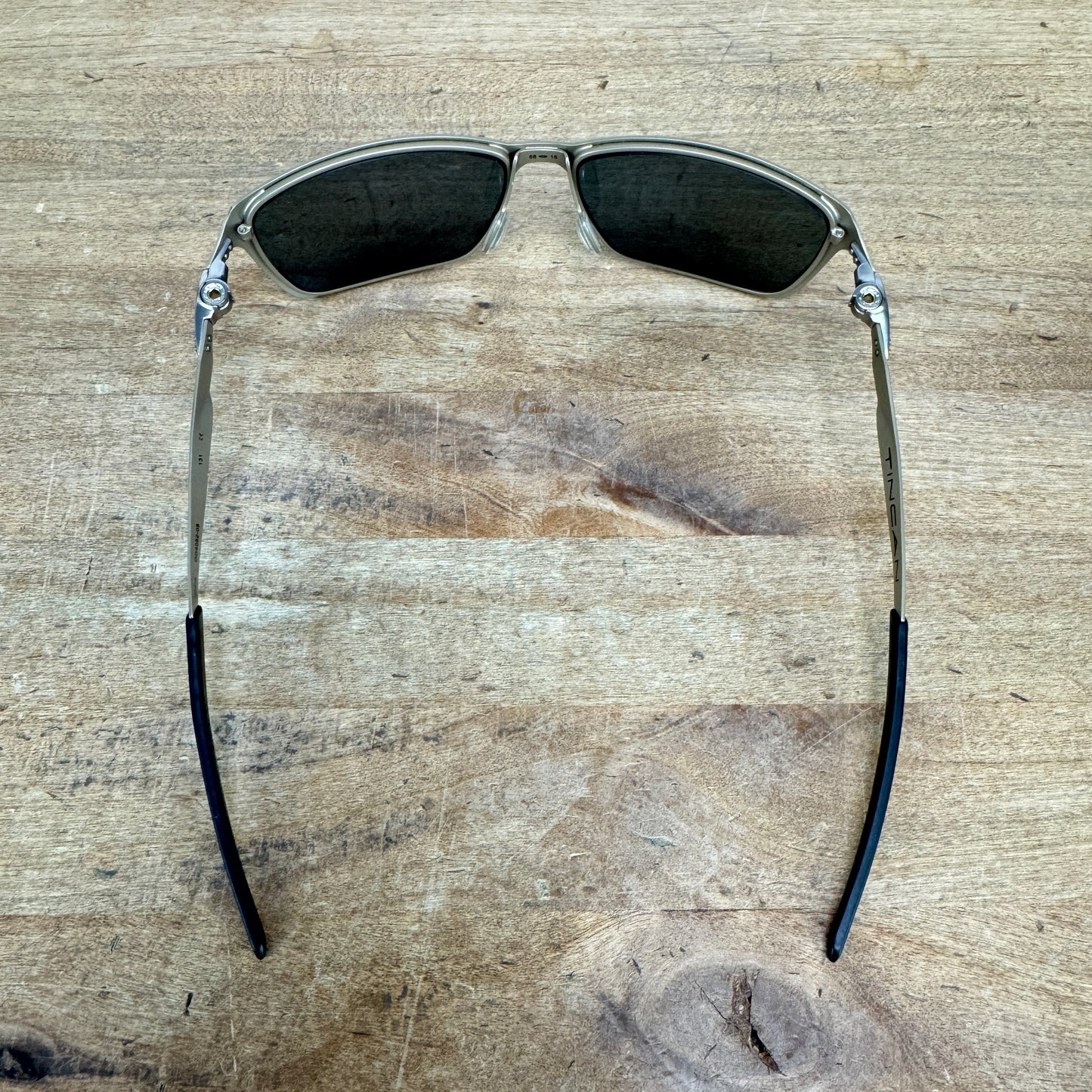 Oakley Tincan Titanium OO4082-08 Positive Blue Lens Sunglasses 32g