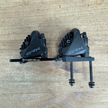 Low Mile Shimano GRX BR-RX400 Flat Mount Pair Hydraulic Disc Brake Calipers 303g