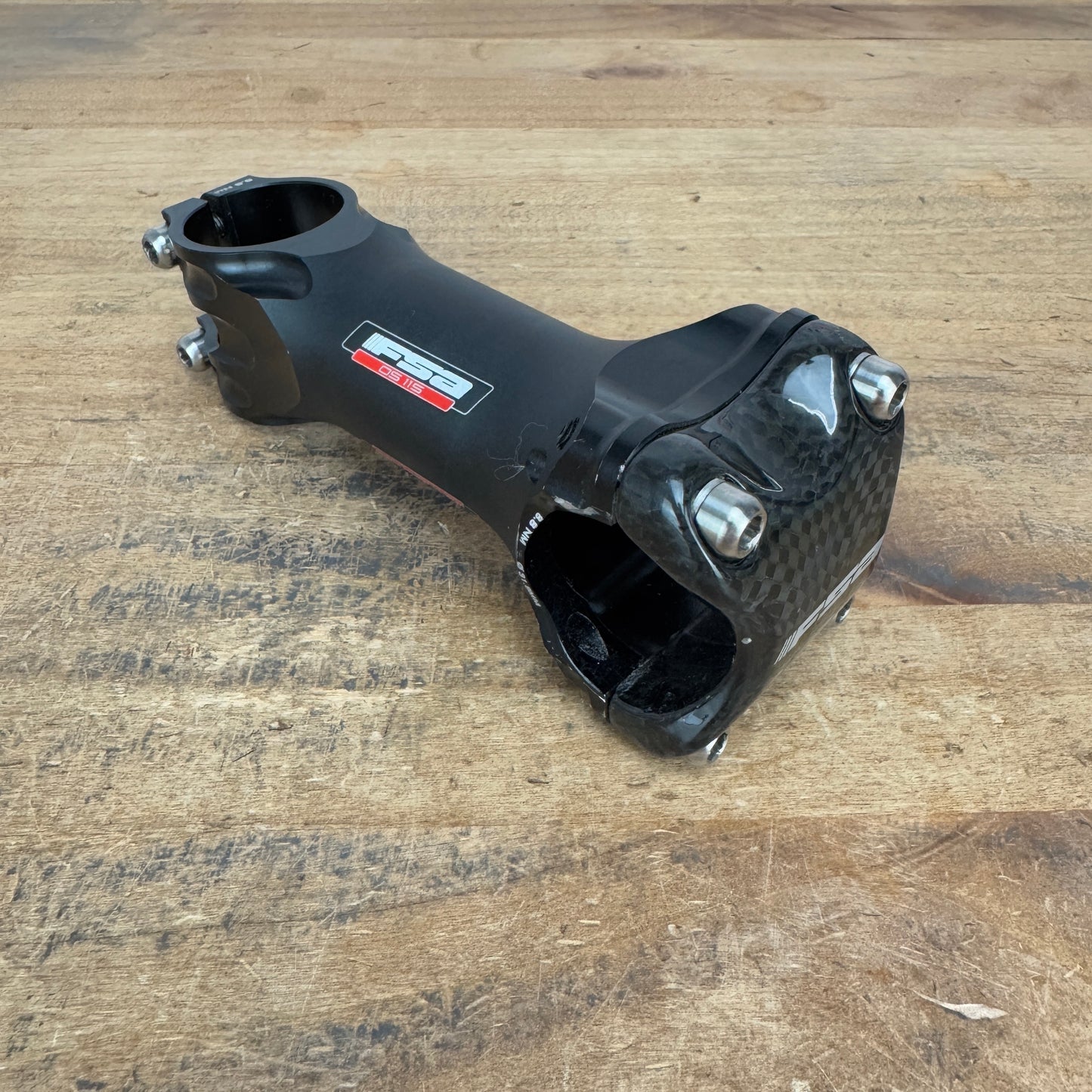 FSA OS115 Alloy 31.8 x 100mm ±6º Carbon Faceplate Bike Stem 135g