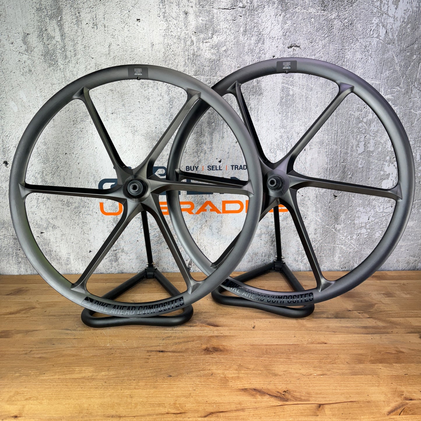 BikeAhead Biturbo Road Carbon Tubeless 6-Spoke Disc Brake Wheelset 700c 1303g