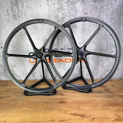 BikeAhead Biturbo Road Carbon Tubeless 6-Spoke Disc Brake Wheelset 700c 1303g