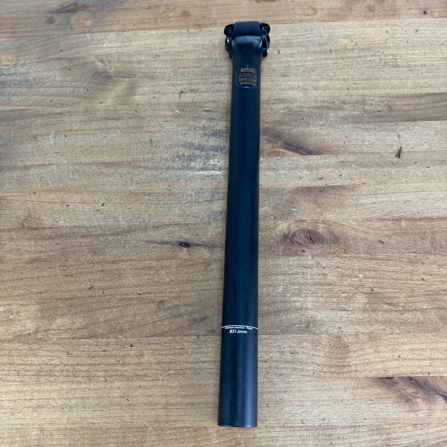 Enve Twin-Bolt Zero Setback 400mm x 31.6mm Carbon Bike Seatpost 218g