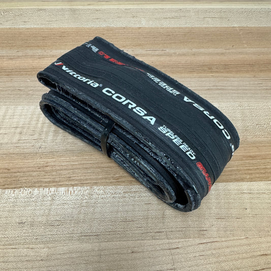 Low Mile Vittoria Corsa Speed Graphene 2.0 700c x 25mm Tubeless Single Bike Tire