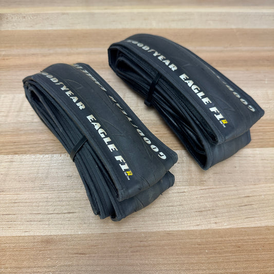 Low Mile! Pair Goodyear F1 R 700 x 28mm Clincher Bike Tires