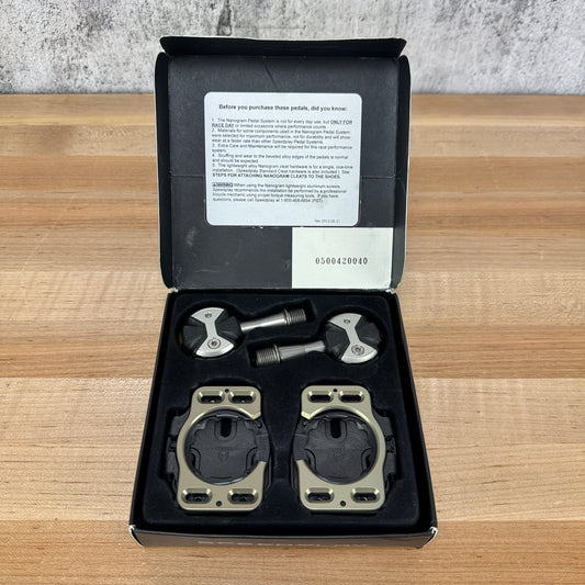 New! Rare Speedplay Zero Nanogram Titanium Spindle Pedals + Cleats 128g