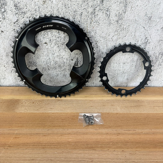 Shimano 105 R7000 50/34t 11-Speed 4-Bolt 110BCD Bike Chainring Set 198g
