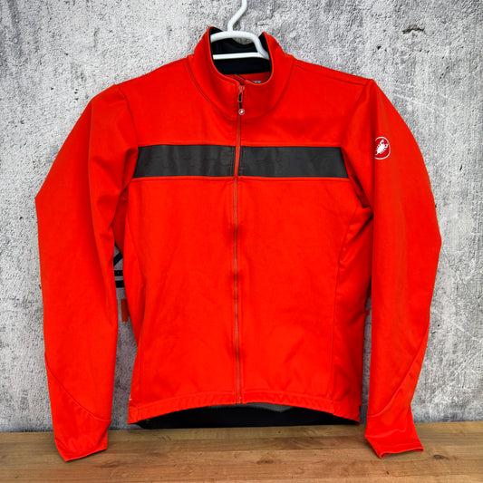 Light Use! Castelli Raddoppia 3 Gore-tex Infinium Orange Large Cycling Jacket