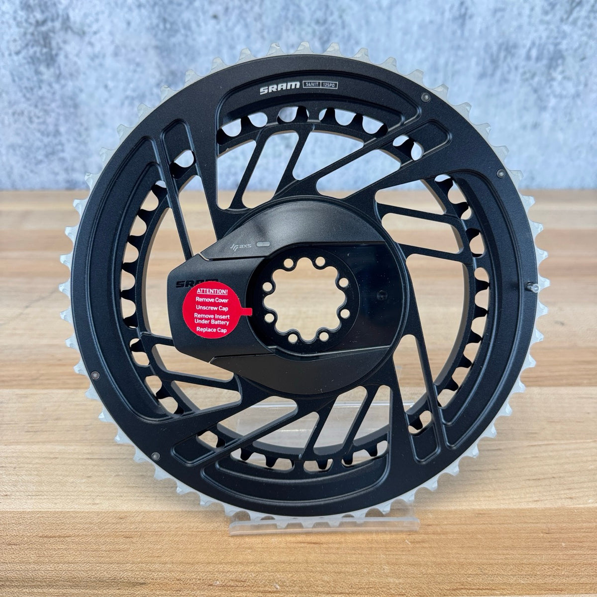 New! SRAM Red AXS E1 Quarq Power Meter 54/41t Black 12-Speed Chainring Set