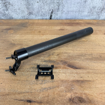 Woodman Carbo DX Carbon 31.6mm x 350mm 25mm Setback Bike Seatpost 155g