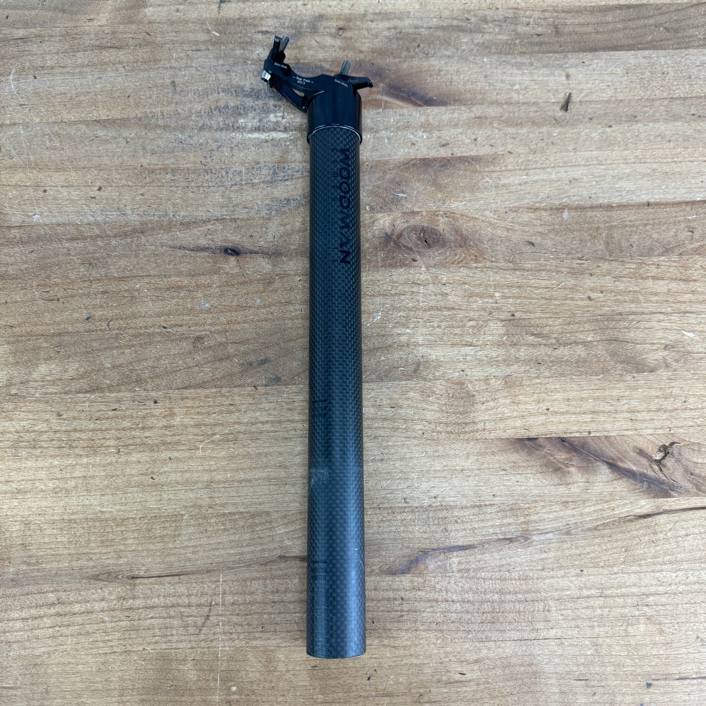 Woodman Carbo DX Carbon 31.6mm x 350mm 25mm Setback Bike Seatpost 155g