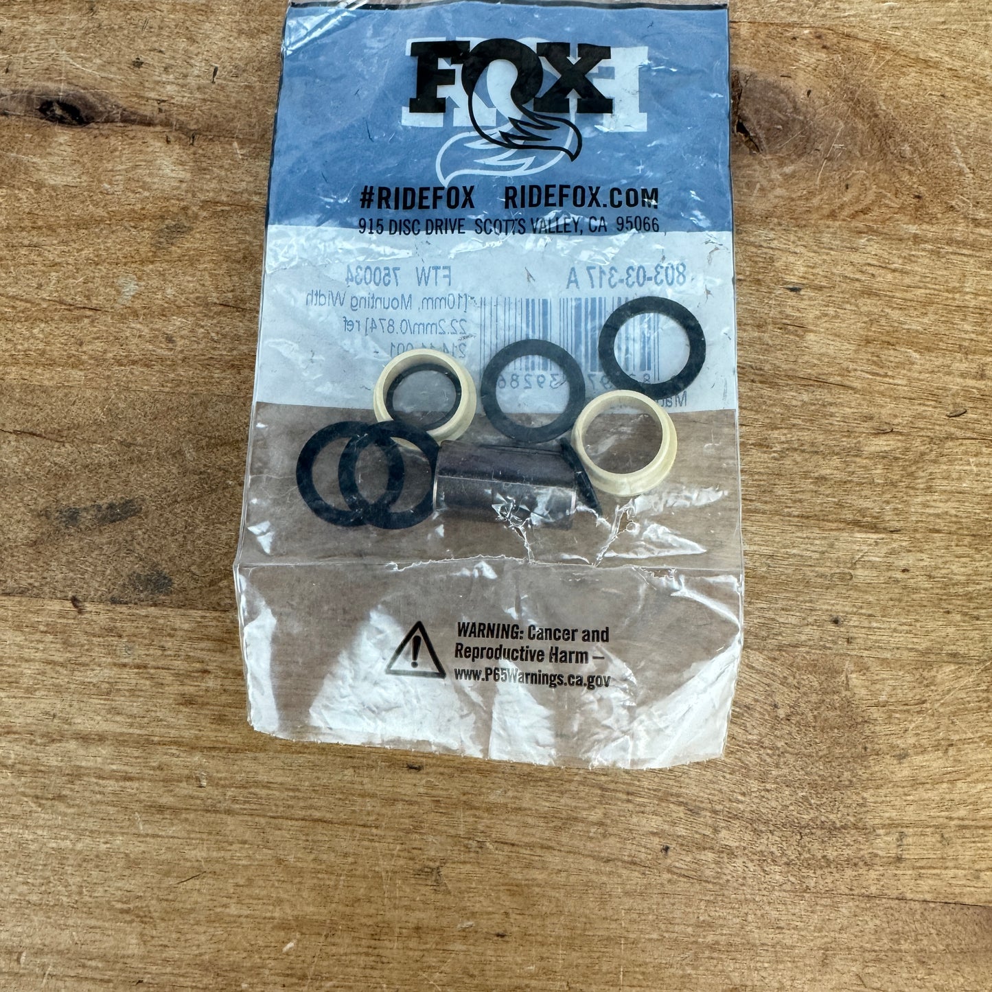 Fox 803-03-317 Rear Shock Mounting Hardware 10mm x 22.2mm