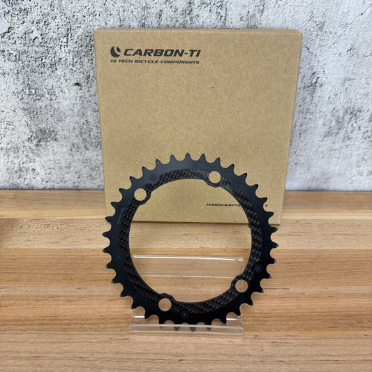 New! Carbon-Ti X-CarboRing Evo 34t 4-Bolt 110BCD Bike Inner Chainring MSRP $200