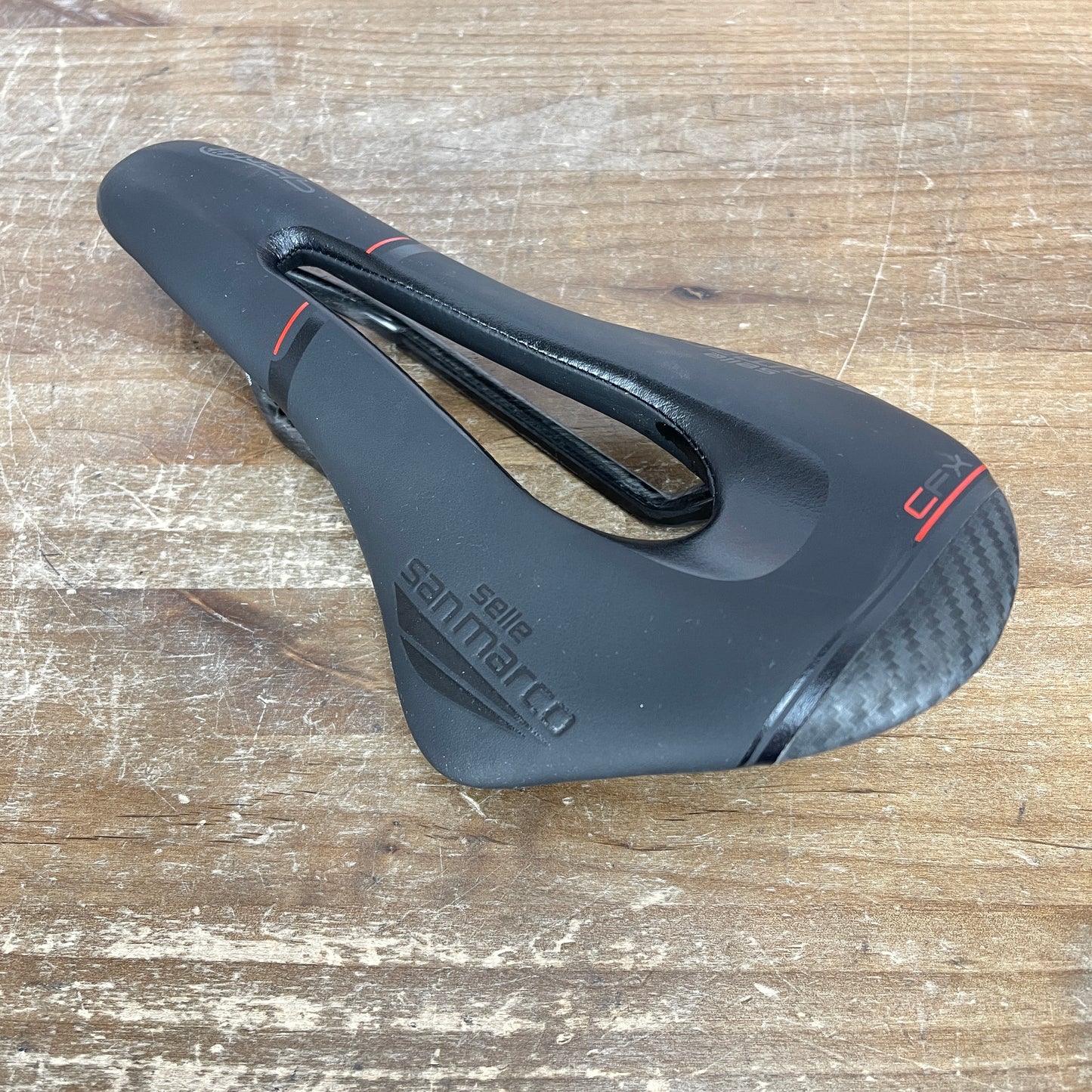 Selle San Marco CFX Short Fit 7x10mm Carbon Rails 130mm Carbon Saddle 139g