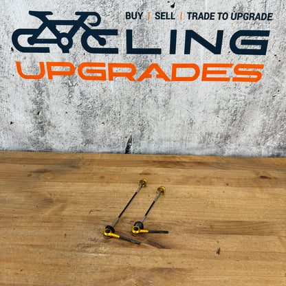 Tune U20 Carbon Titanium 100/130mm Gold Quick Release Skewers 27g
