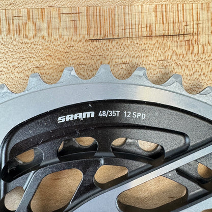 SRAM Red AXS D1 Quarq Power Meter 48/35t 8-Bolt 12-Speed Bike Chainring Set 273g
