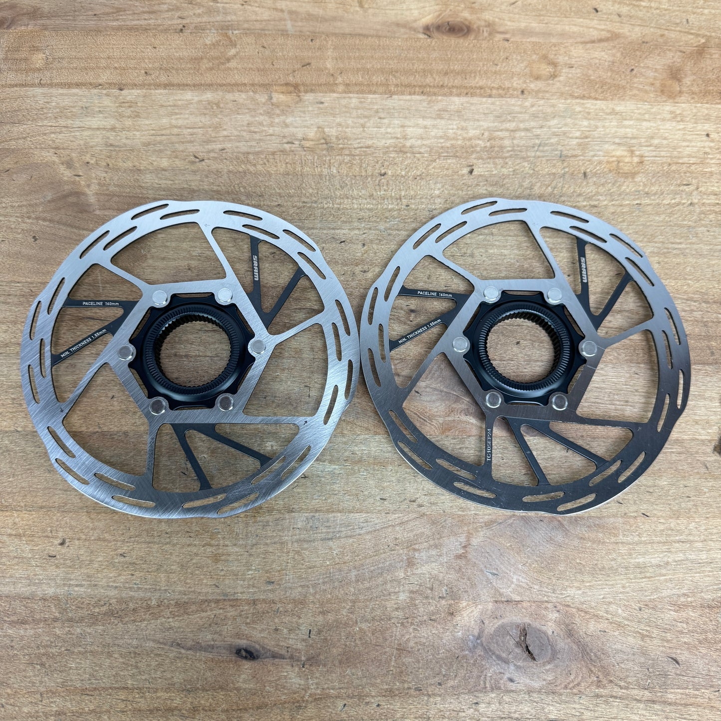 New! SRAM Paceline Center Mount 160mm Pair Bike Brake Rotors 323g MSRP $100