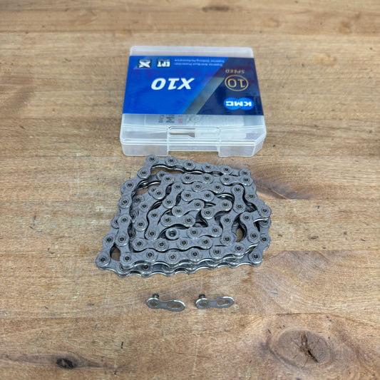 New! KMC X10 116 Links 10-Speed Silver Bike Chain w/ Missing Link MSRP $55