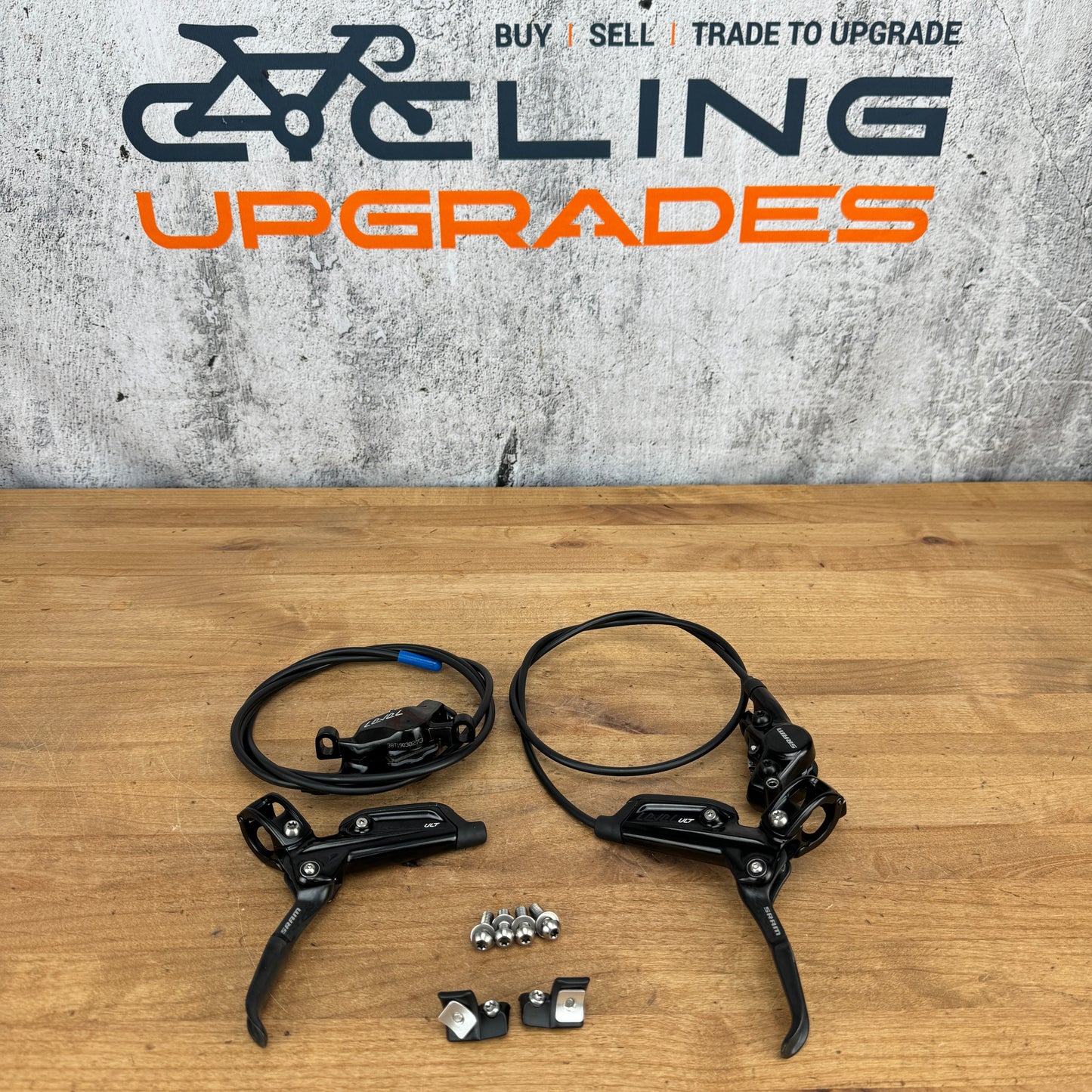 Low Mile! SRAM Level Ultimate 2-piston Caliper + Levers Hydraulic Disc Brake Set