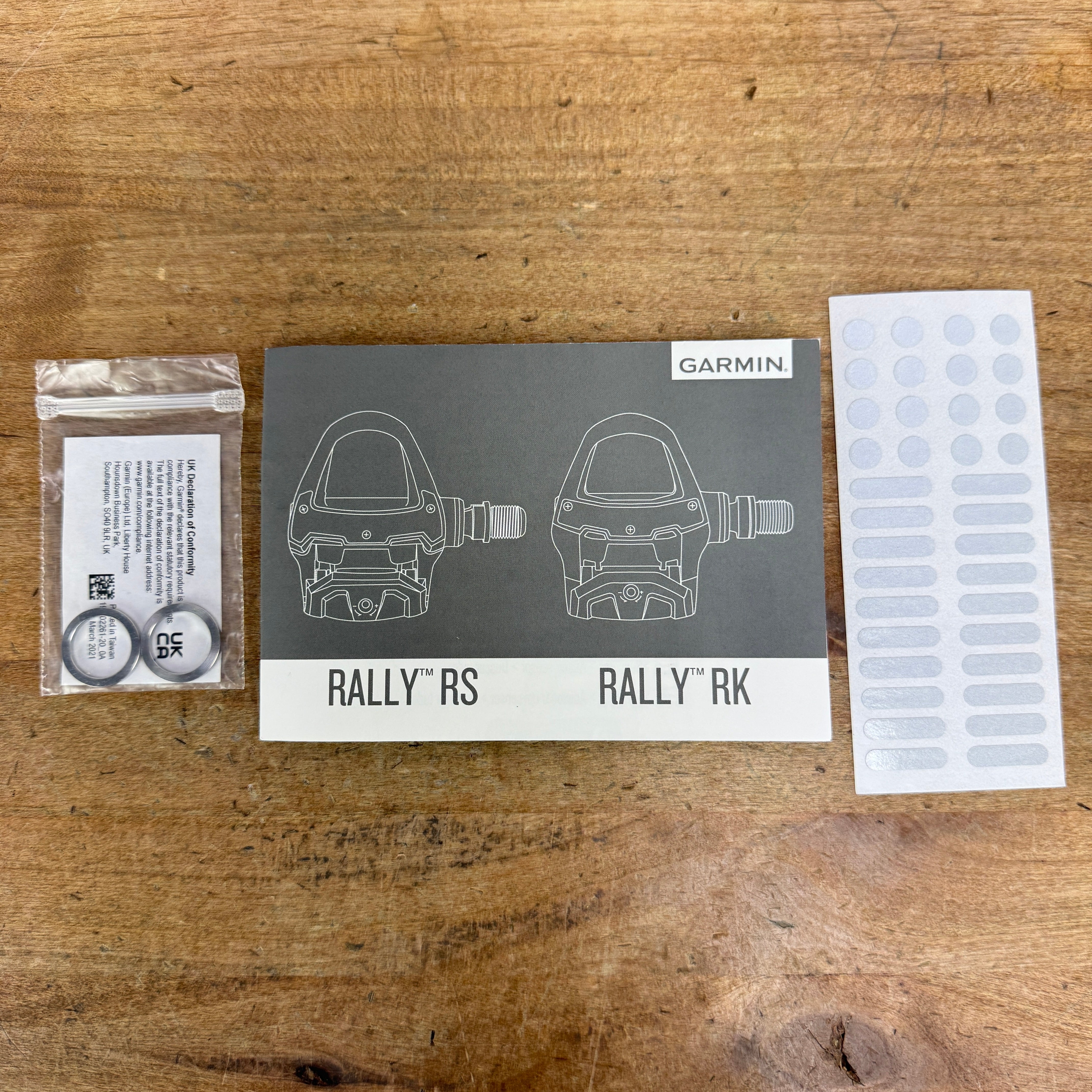 New! Garmin Rally RS200 Dual-Sided Power Meter SPD-SL Pedals 320g