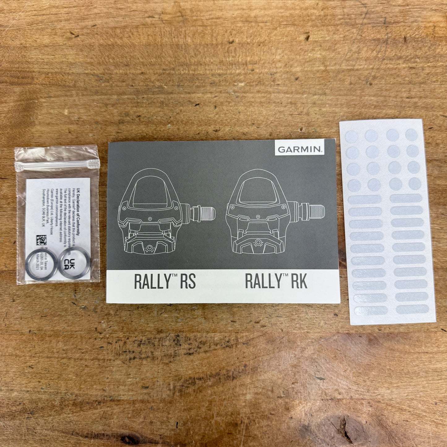 New! Garmin Rally RS200 Dual-Sided Power Meter SPD-SL Pedals w/Cleats MSRP $1000