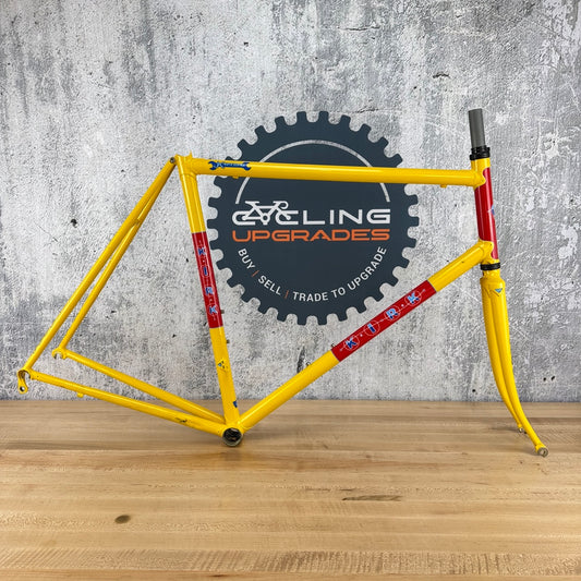 Dave Kirk JK Special 56cm Steel Rim Brake 700c Yellow Vintage Frameset 2607g
