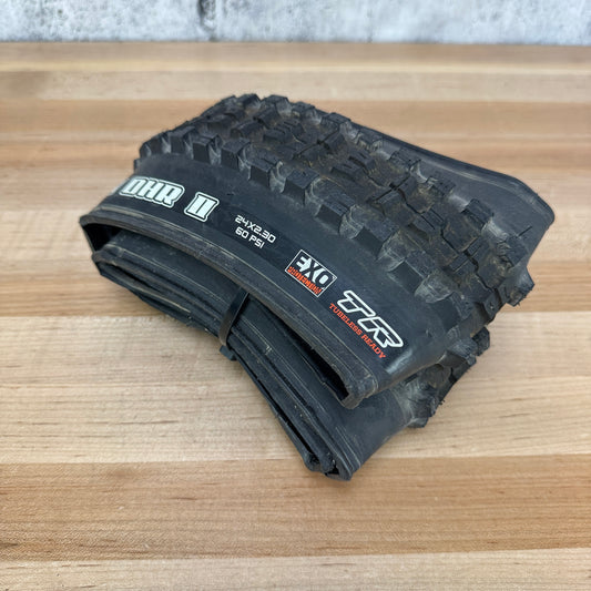 Light Use! Maxxis Minion DHR II EXO 24" x 2.3" Tubeless Single MTB Bike Tire